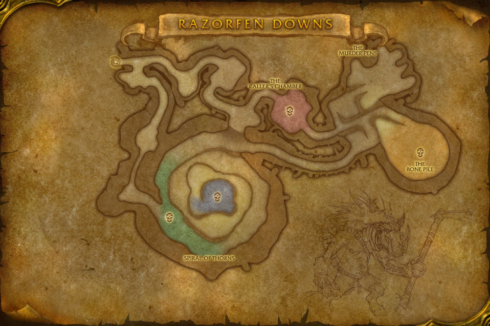 Map of Razorfen Downs